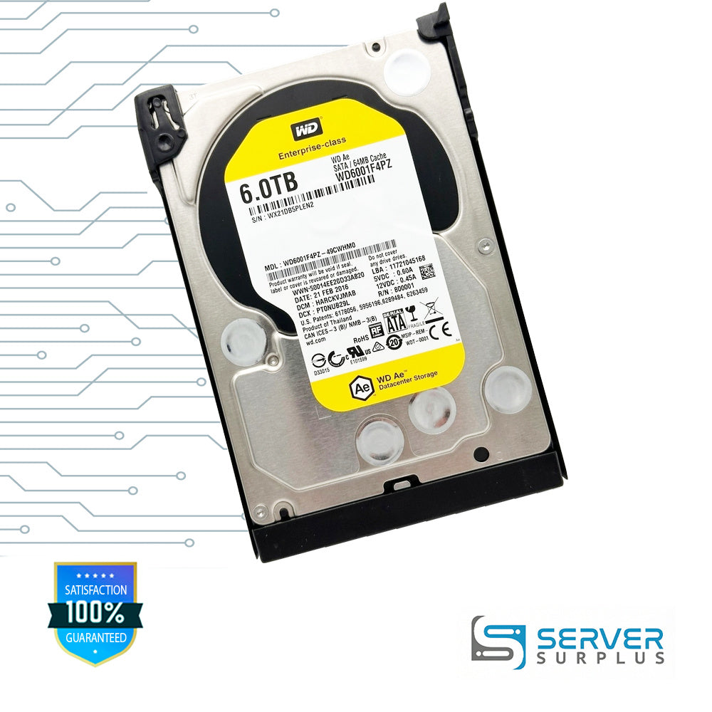 WD Ae 6TB SATA 3.5 in Enterprise HDD | WD6001F4PZ