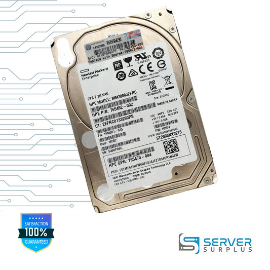 HPE MM2000JEFRC 2TB SAS 7.2K 2.5 in Enterprise HDD | 765452-002 | ST2000NX0273 | 765873-001 | 765470-004 | 1FM201-035