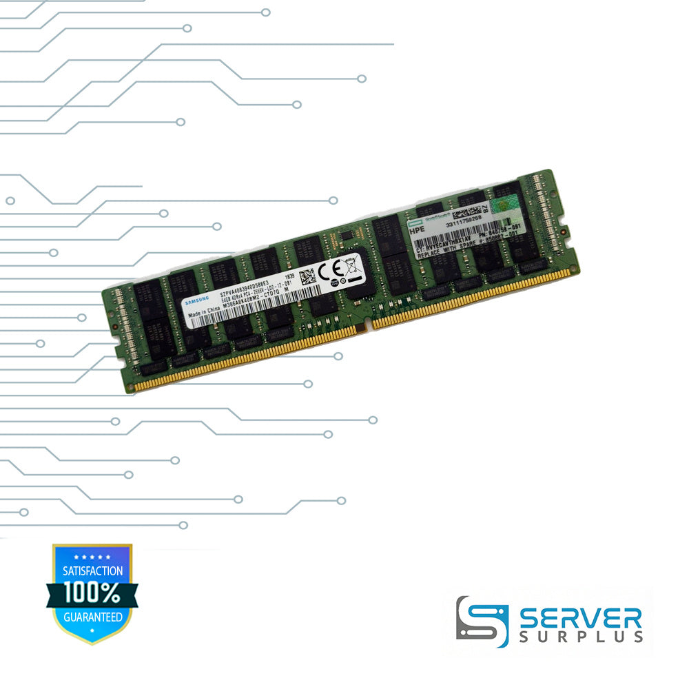 HPE 64GB DDR4-2666 PC4-21300 4Rx4 ECC Load-Reduced 288-Pin LRDIMM Server Memory | 840759-091 | M386A8K40BM2-CTD7Q | M386A8K40BM2