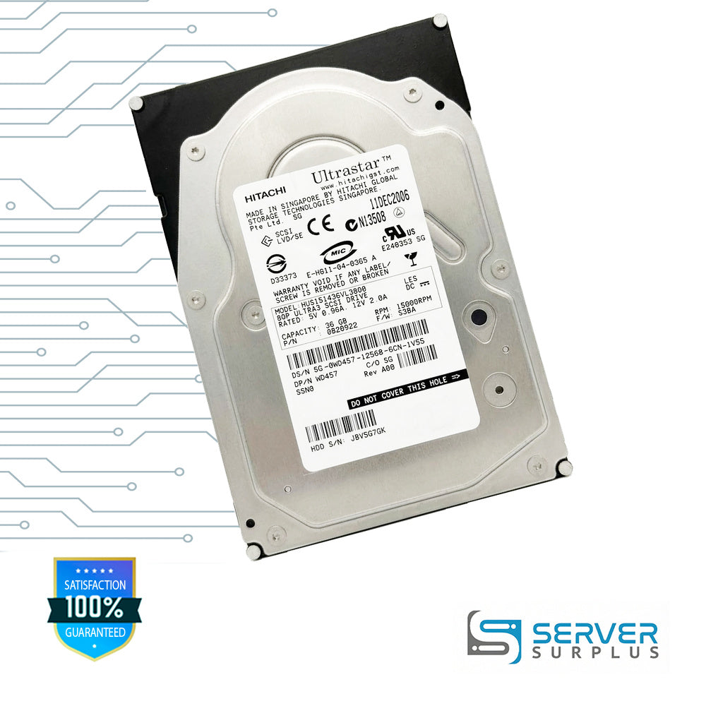Hitachi Ultrastar 36GB SCSI 15000 RPM 3.5 in Enterprise HDD | 0B20922