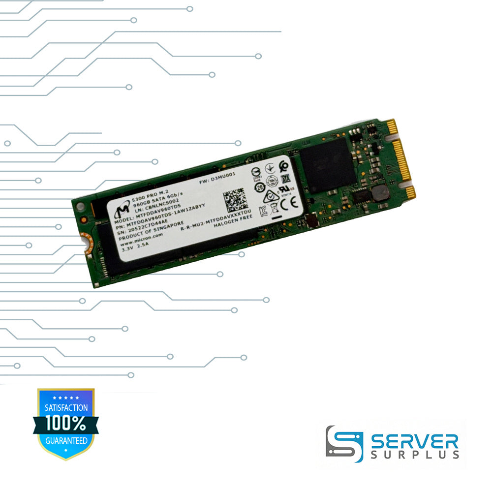 Micron 5300 PRO 960GB SATA 6Gb/s M.2 Enterprise SSD | MTFDDAV960TDS-1AW1ZABYY