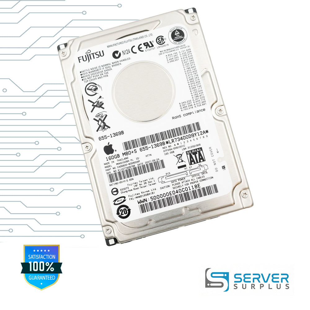 Apple M80+S 160GB SATA 2.5 in Enterprise HDD | 655-1369B | MHW2160BH