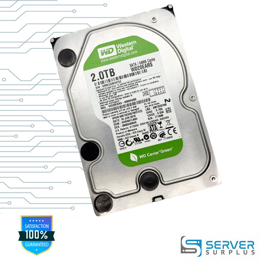 WD Caviar Green 2TB SATA 3.5 in Enterprise HDD | WD20EARS | WD20EARS-00MVWB0