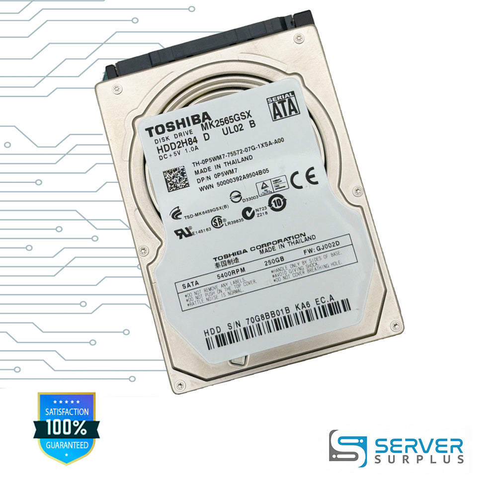 Dell MK2565GSX 250GB SATA 5.4K 2.5 in Enterprise HDD | 0P5WM7 | HDD2H84 | P5WM7
