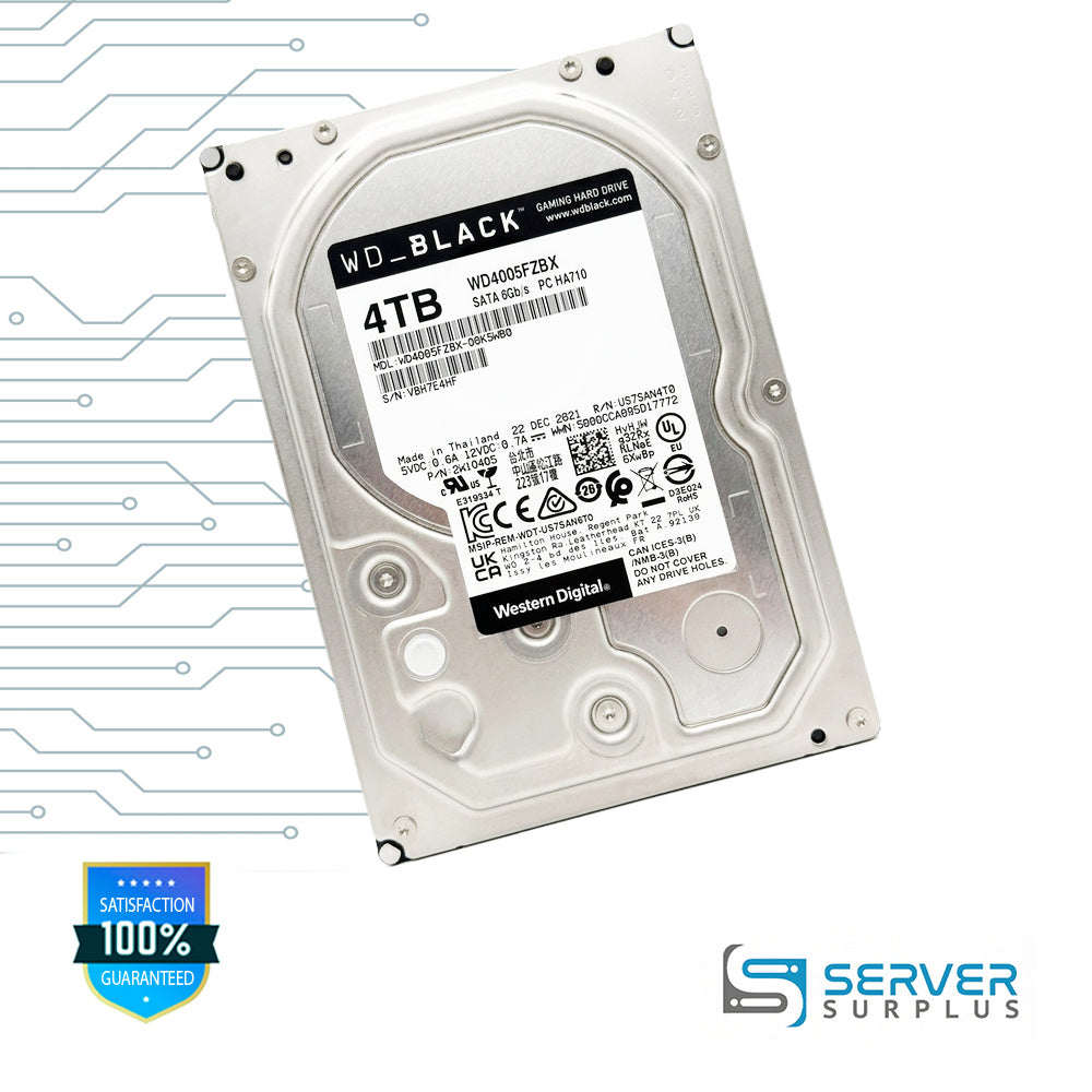 WD WD_BLACK 4TB SATA 6Gb/s 3.5-Inch Enterprise HDD | WD4005FZBX