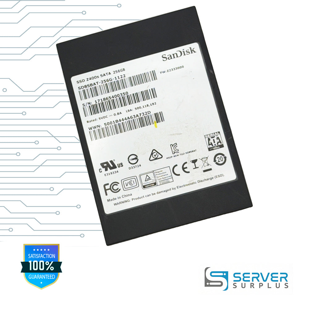 SanDisk Z400s 256GB SATA 2.5 in Enterprise SSD | SD8SBAT-256G-1122