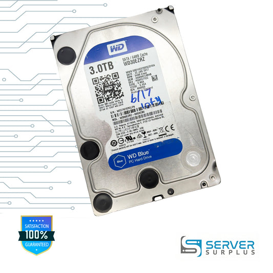 WD Blue 3TB SATA 5400 RPM 3.5 in Enterprise HDD | WD30EZRZ | WD30EZRZ-00GXCBO