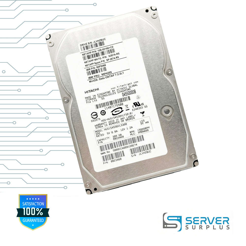 NetApp HUS154530VLS300 300GB SAS 3.5-Inch Enterprise HDD | 108-00166+C0 | 0B23468