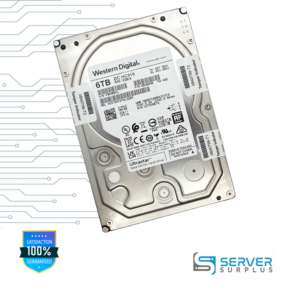 WD DC HC310 6TB SAS 12Gb/s 512e 3.5 in Enterprise HDD | 0B36050
