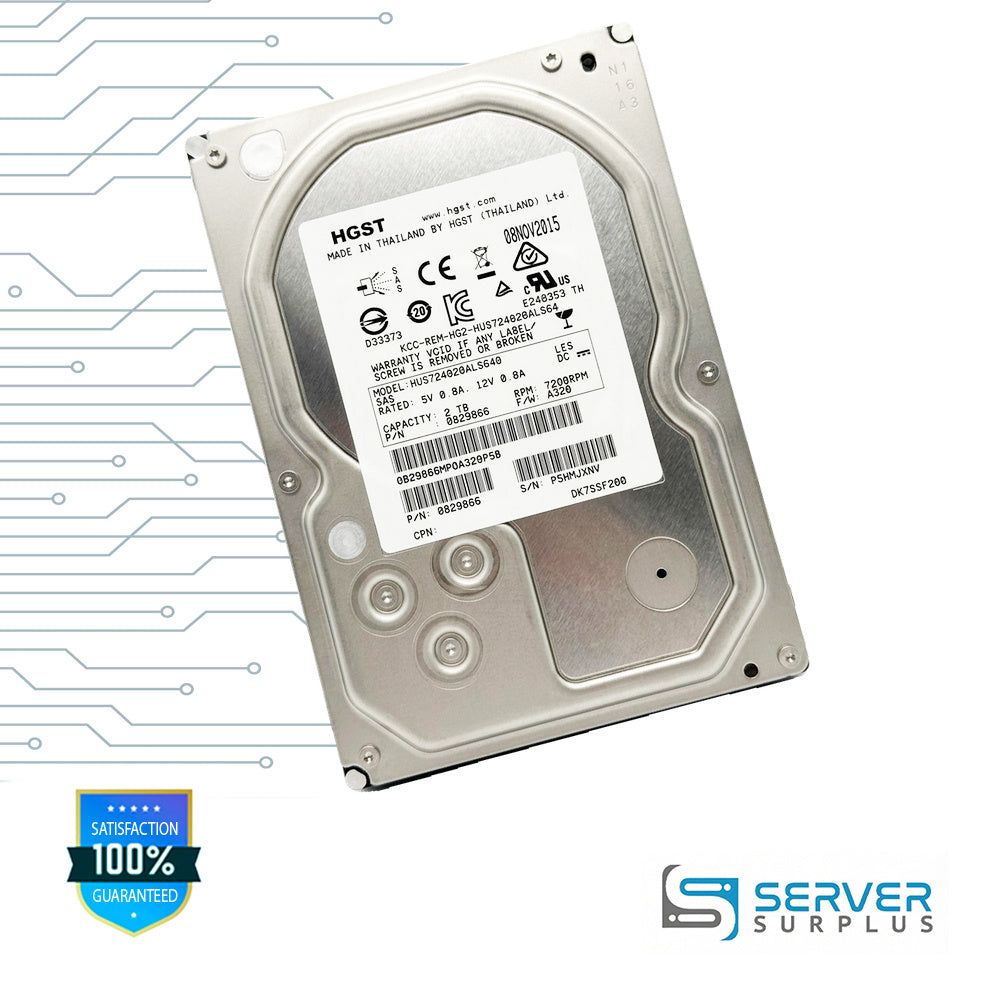 HGST HUS724020ALS640 2TB SAS 7200 RPM 3.5 in Enterprise HDD | 0B29866