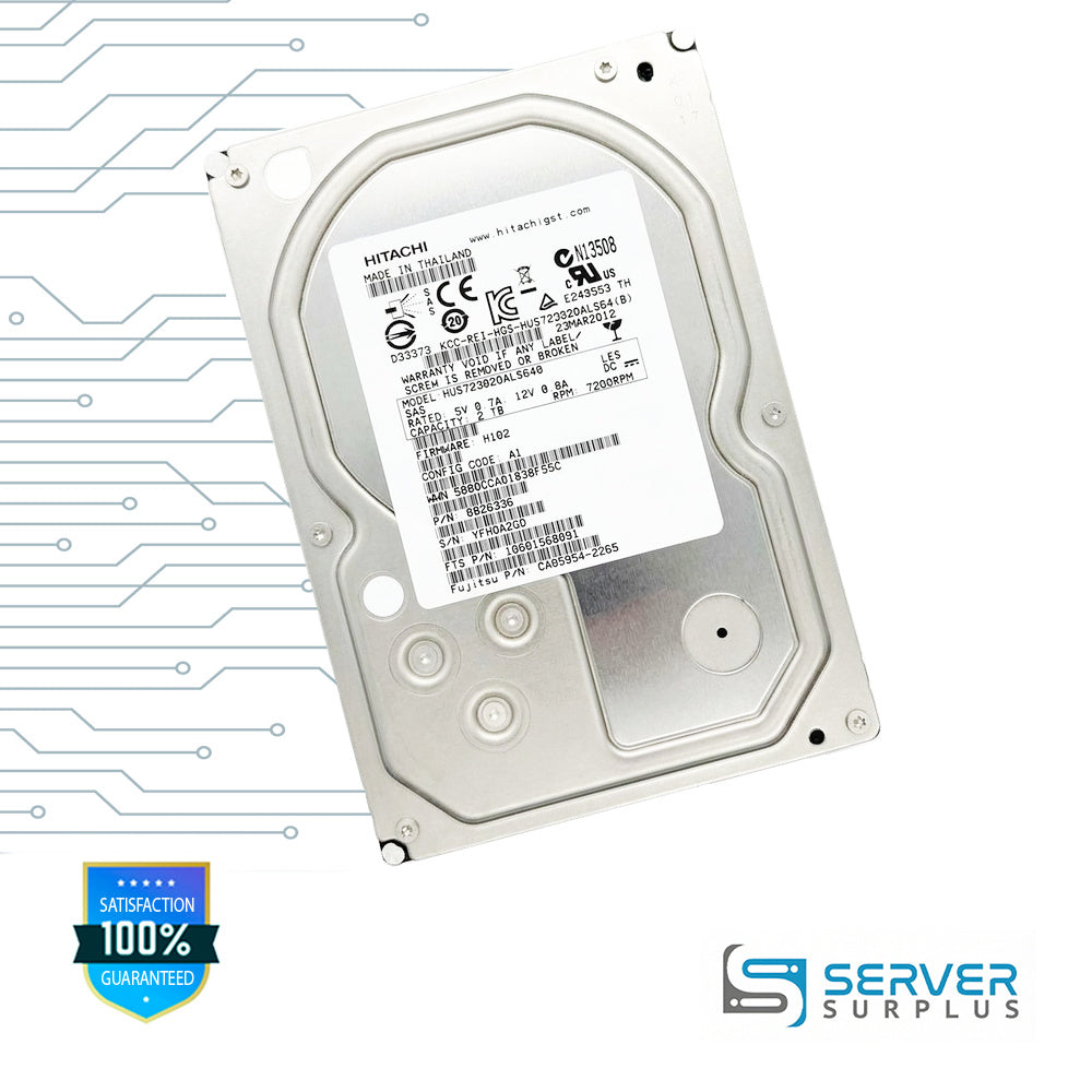 Fujitsu HUS723020ALS640 2TB SAS 7.2K 3.5 in Enterprise HDD | CA05954-2265 | 0B26336