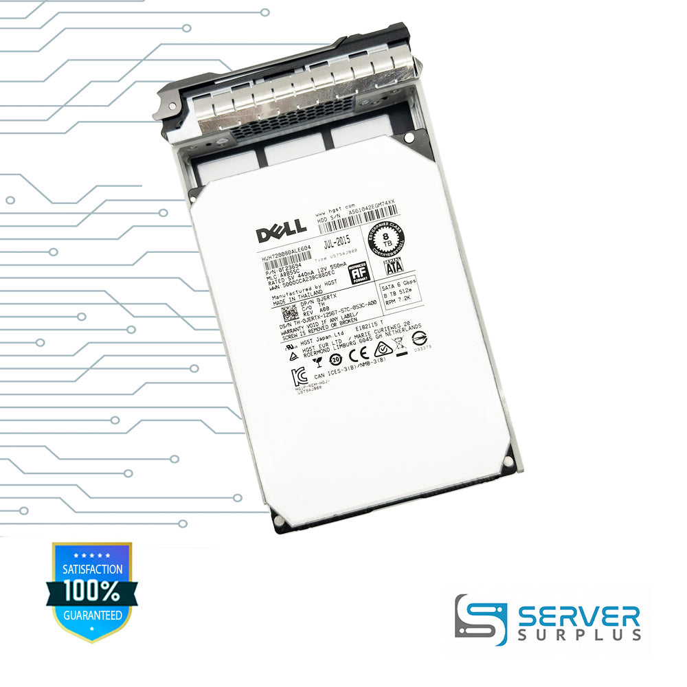Dell HUH728080ALE604 8TB SATA 6Gb/s 3.5-Inch Enterprise HDD | 0J6RTX