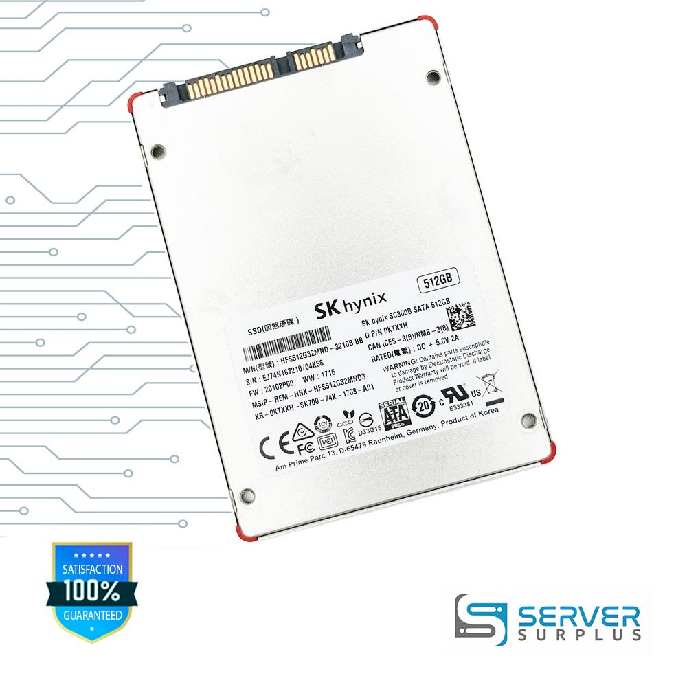 Dell SC300B 512GB SATA 6Gb/s 2.5 in Enterprise SSD | 0KTXXH | HFS512G32MND-3210BBB | KTXXH