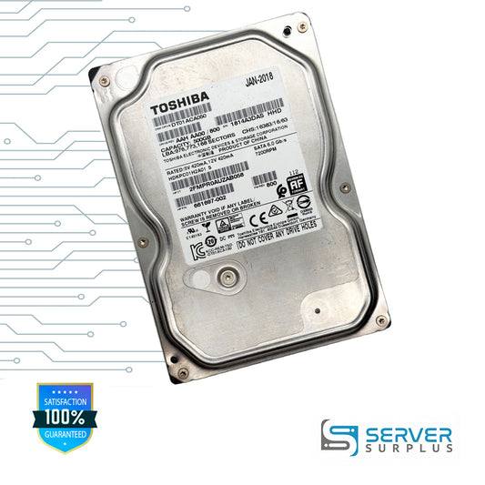 Toshiba 500GB SATA 6Gb/s 3.5 in Enterprise HDD | DT01ACA050
