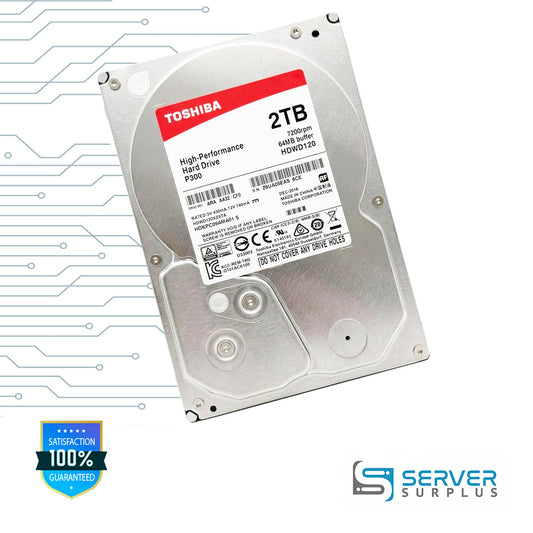 Toshiba P300 2TB 7200 RPM 3.5 in Enterprise HDD | HDWD120 | HDWD120XZSTA | HDKPC09AMA01S