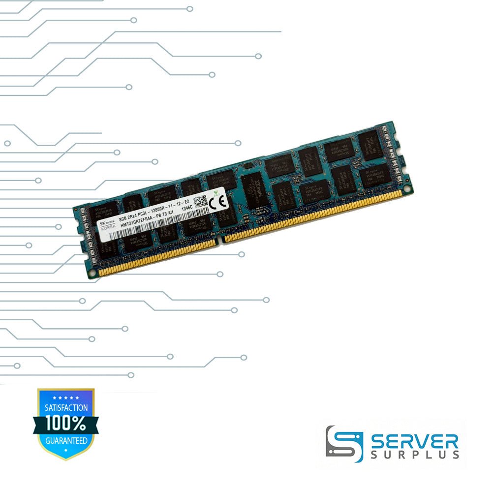 SK hynix 8GB DDR3L-1600 PC3L-12800 2Rx4 ECC Registered 240-Pin RDIMM Server Memory | HMT31GR7EFR4A-PB