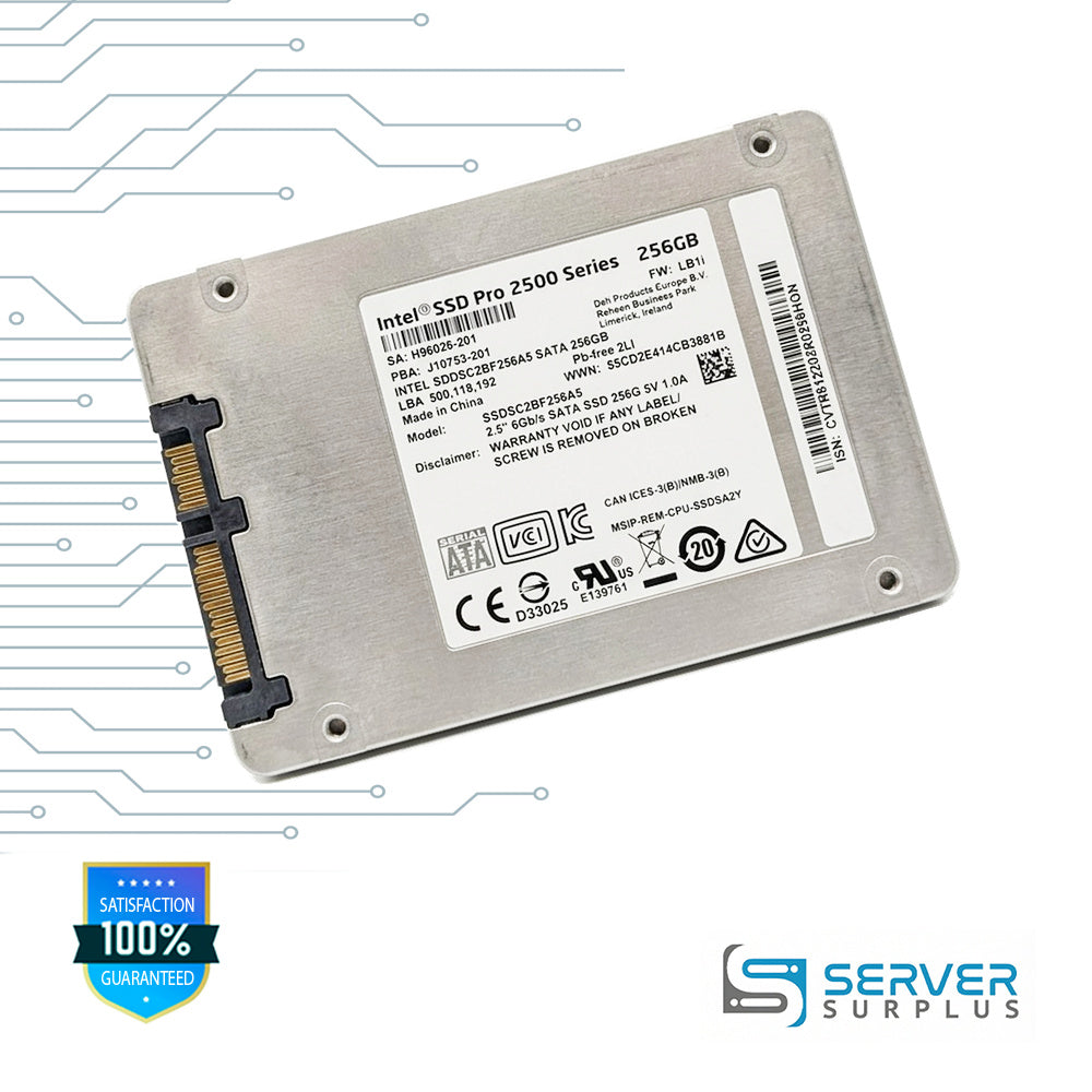 Intel SSD Pro 2500 Series 256GB SATA 6Gb/s 2.5 in Enterprise SSD | SSDSC2BF256A5 | H96026-201 | J10753-201
