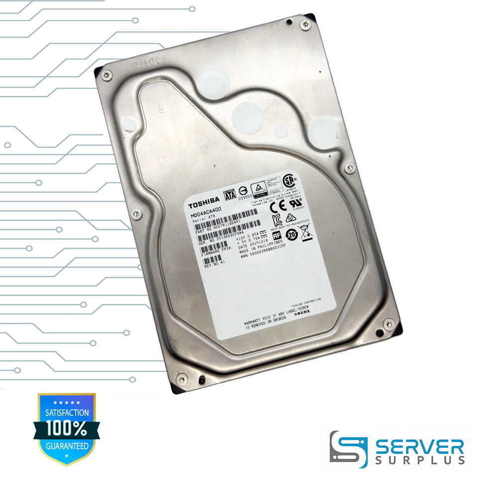 Toshiba MD04ACA400 4TB SATA 3.5 in Enterprise HDD | HDETR11GEA51