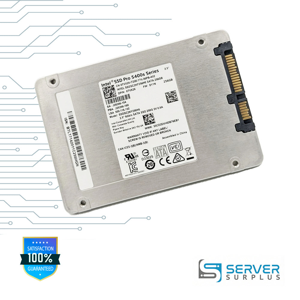 Dell SSD Pro 5400s Series 256GB SATA 6Gb/s 2.5 in Enterprise SSD | 0TVX26 | SSDSC2KF256H6 | TVX26