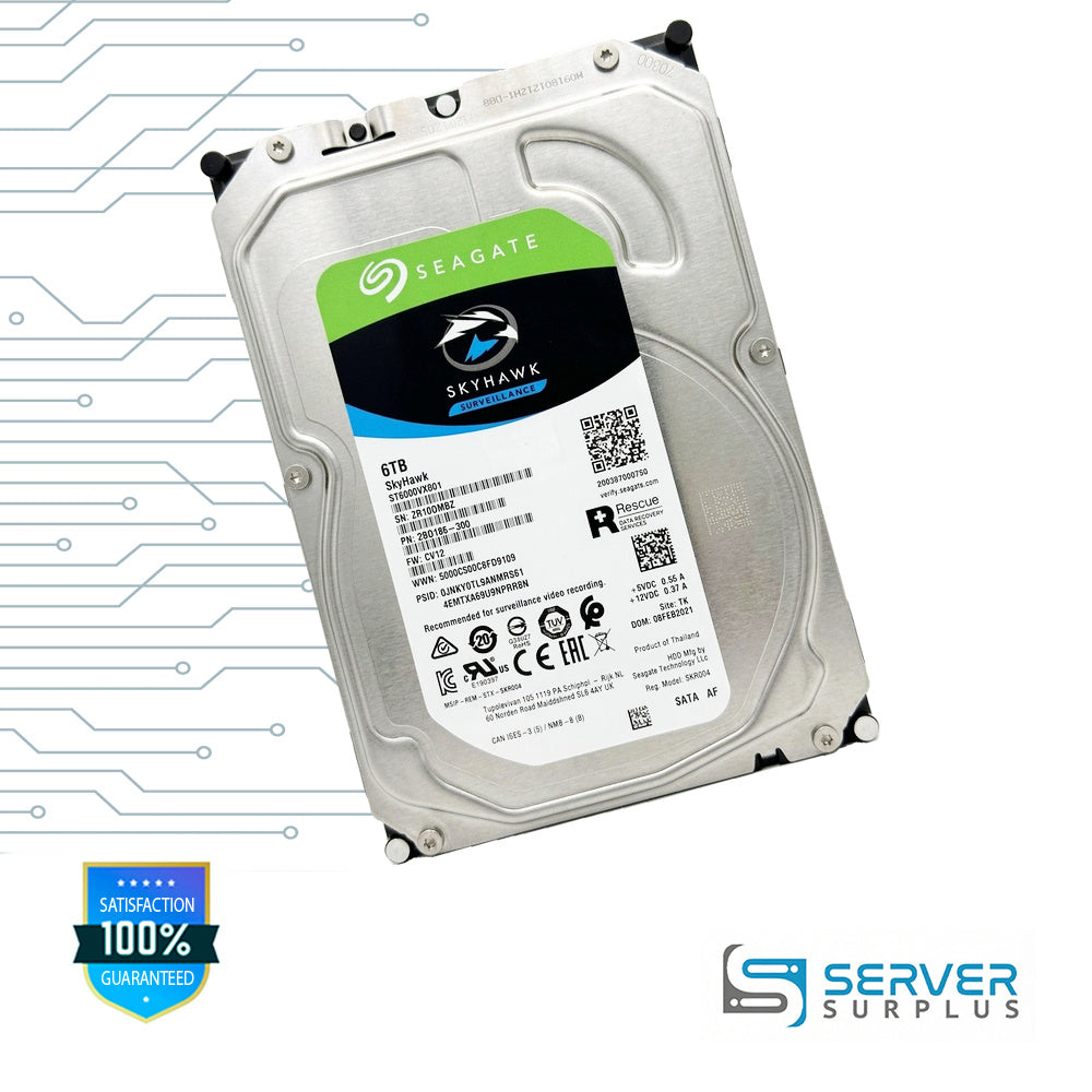 Seagate SkyHawk 6TB SATA 3.5 in Enterprise HDD | ST6000VX001