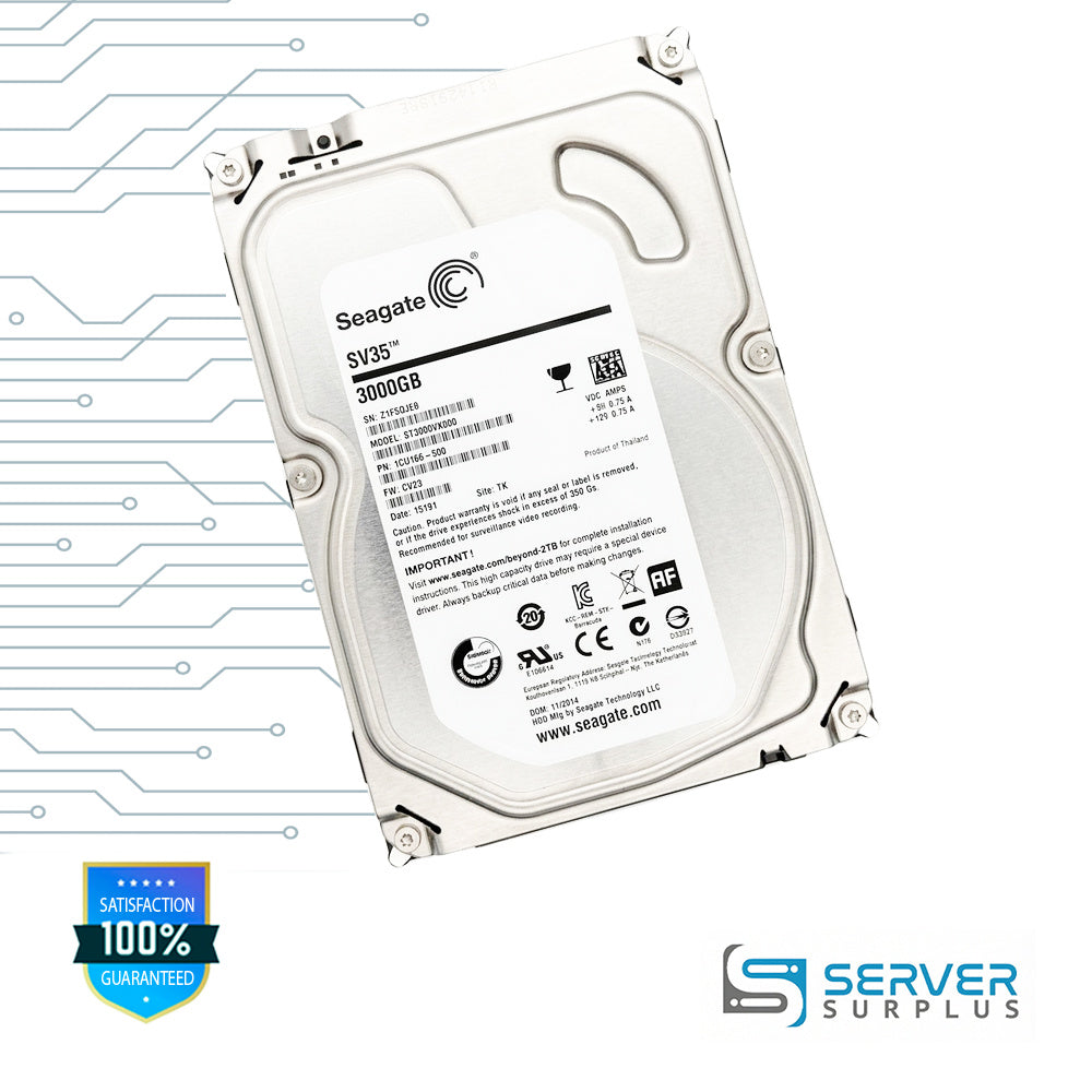 Seagate SV35 3TB SATA 3.5 in Enterprise HDD | ST3000VX000