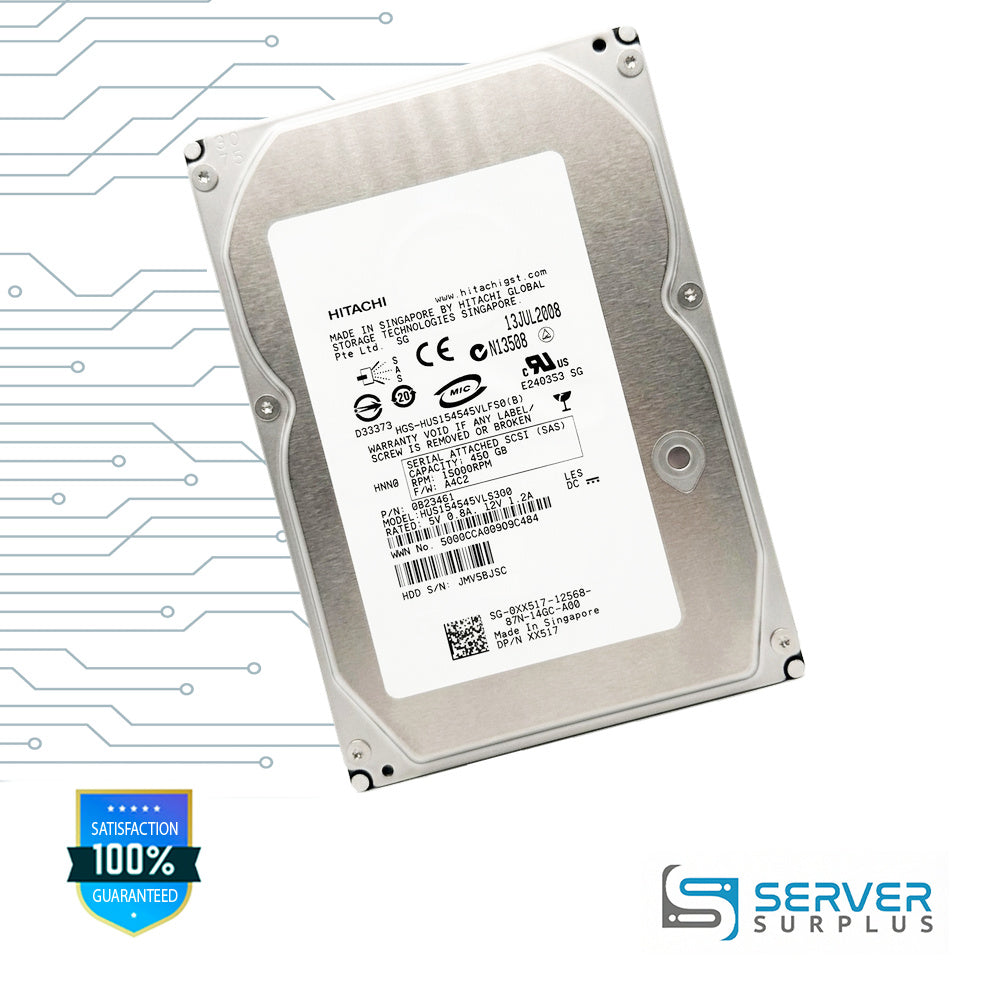 Hitachi HUS154545VLS300 450GB SAS 15000 RPM 3.5 in Enterprise HDD | 0B23461