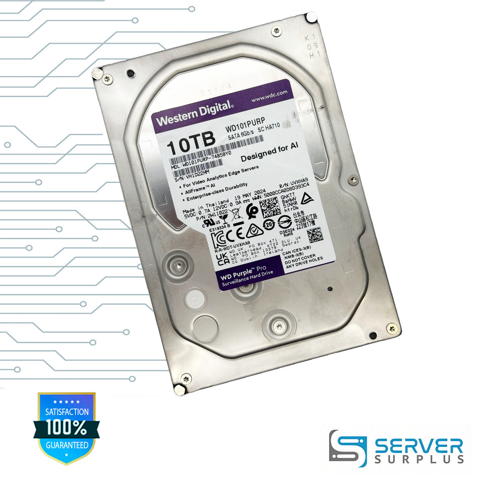 WD Purple Pro 10TB SATA 6Gb/s 3.5 in Enterprise HDD | WD101PURP