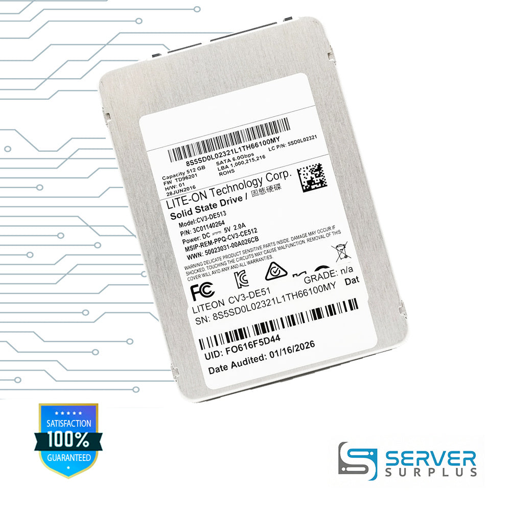 Lenovo CV3-DE512 512GB SATA 6Gb/s 2.5 in Enterprise SSD | 5SD0L02321 | 3C01140264