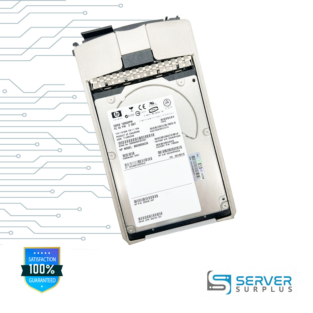HP BD30058226 300GB FC 10K 3.5 in Enterprise HDD | 359438-001 | HUS103030FLF210 | 404742-001