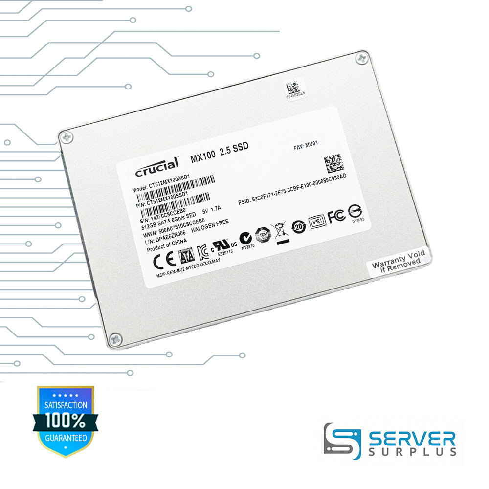 Crucial MX100 512GB SATA 6Gb/s 2.5 in Enterprise SSD | CT512MX100SSD1