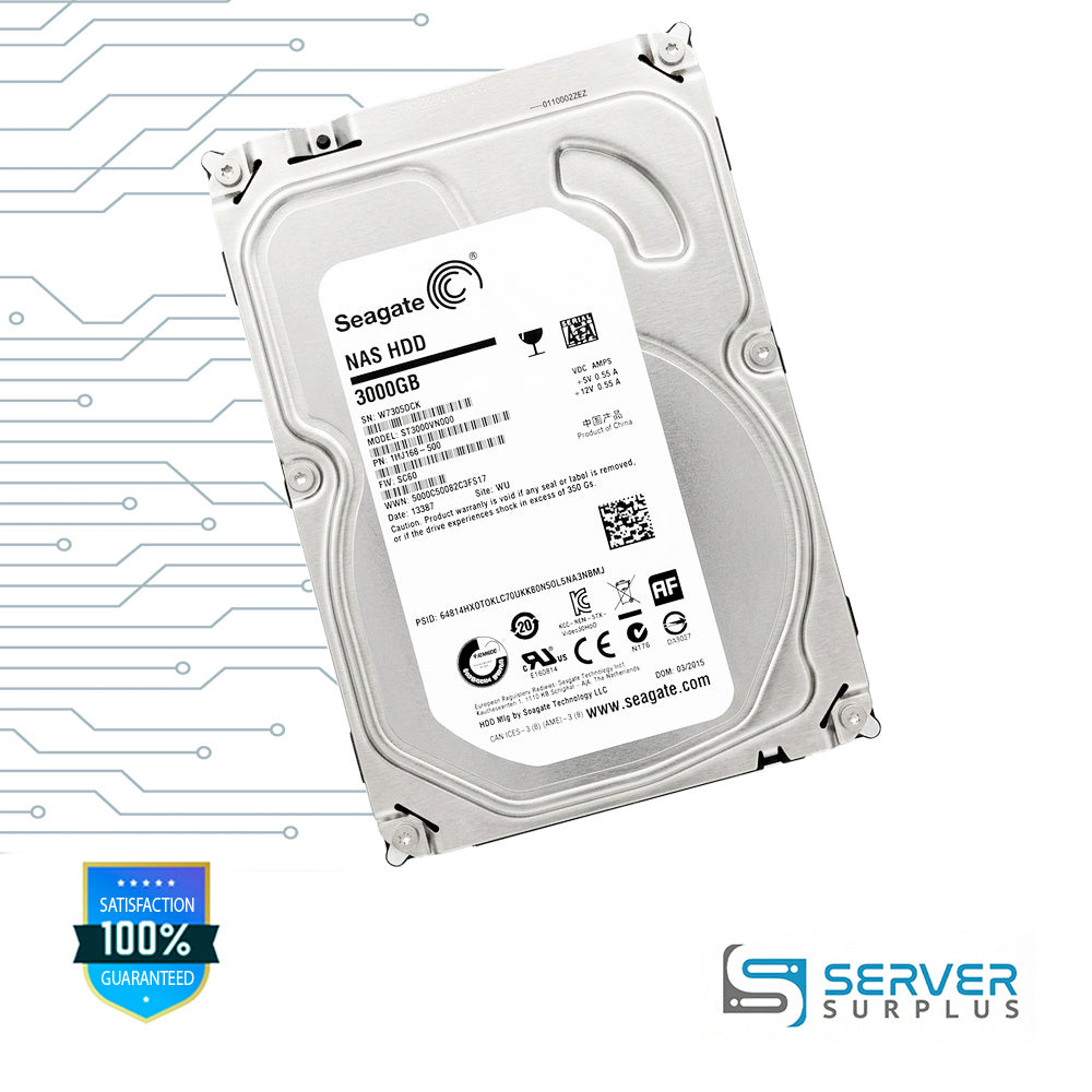 Seagate NAS HDD 3TB SATA 3.5 in Enterprise HDD | ST3000VN000