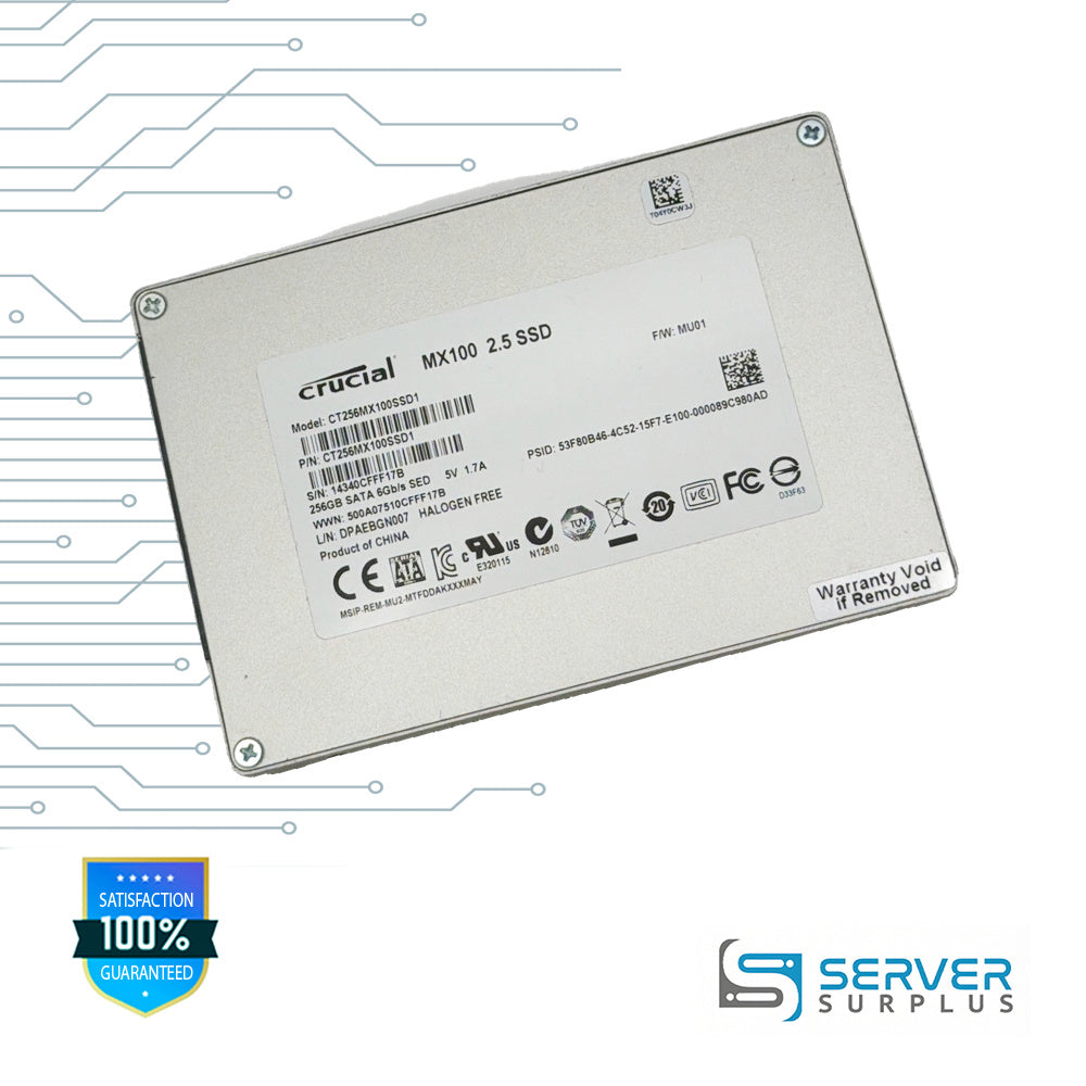 Crucial MX100 256GB SATA 6Gb/s 2.5 in Enterprise SSD | CT256MX100SSD1