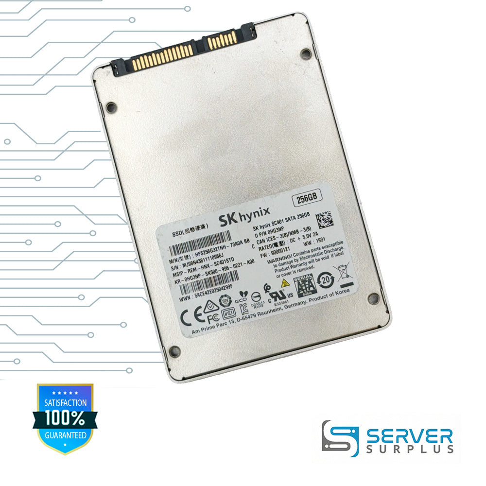 Dell SC401 256GB SATA 6Gb/s 2.5 in Enterprise SSD | 0HG3NP | HFS256G32TNH-73A0ABB | HG3NP | SC401STD