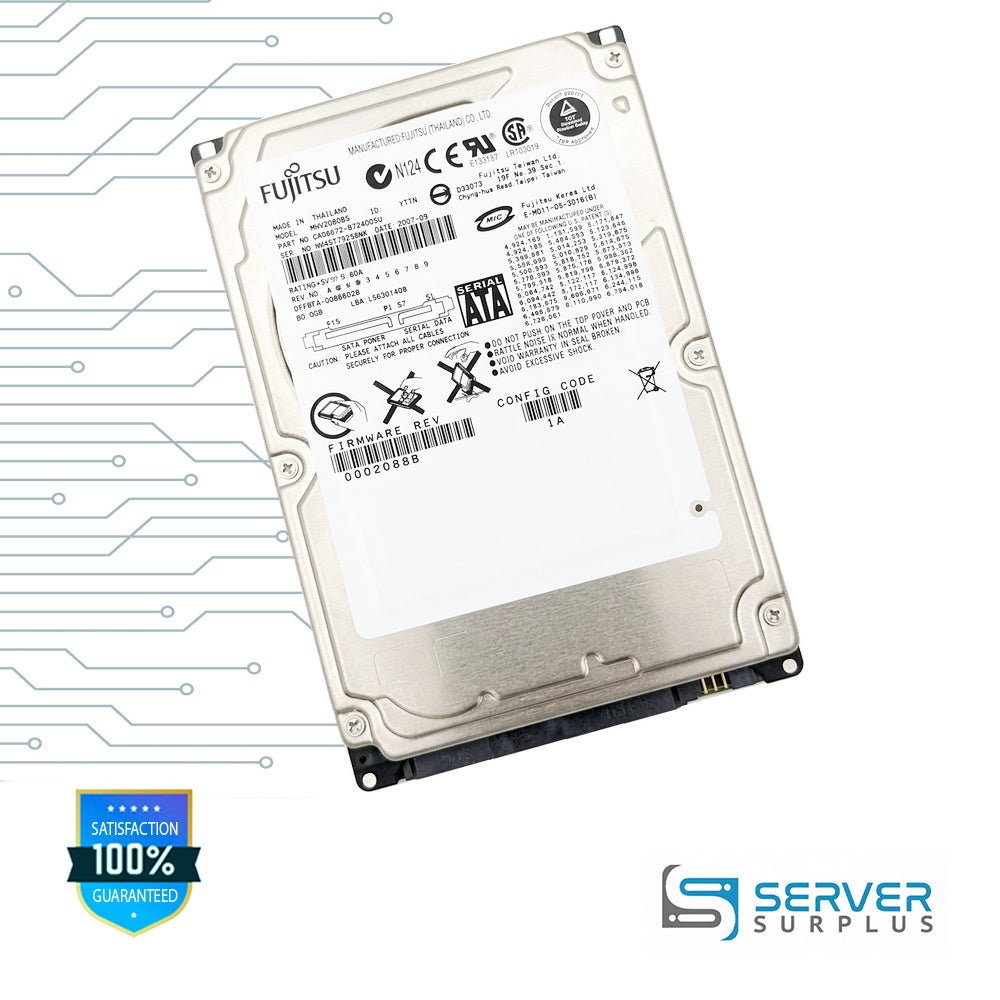 Fujitsu MHV2080BS 80GB SATA 2.5 in Enterprise HDD | CA06672-B72400SU
