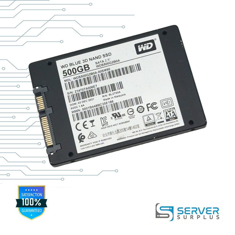 WD Blue 3D Nand SSD 500GB SATA 6Gb/s 2.5 in Enterprise SSD | WDS500G2B0A