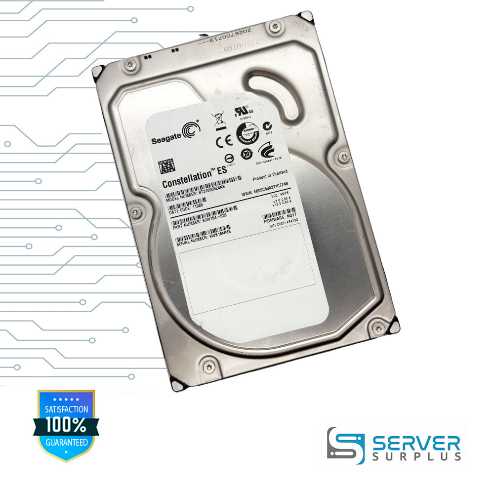 Seagate Constellation ES 1TB SATA 3.5-Inch Enterprise HDD | ST31000524NS