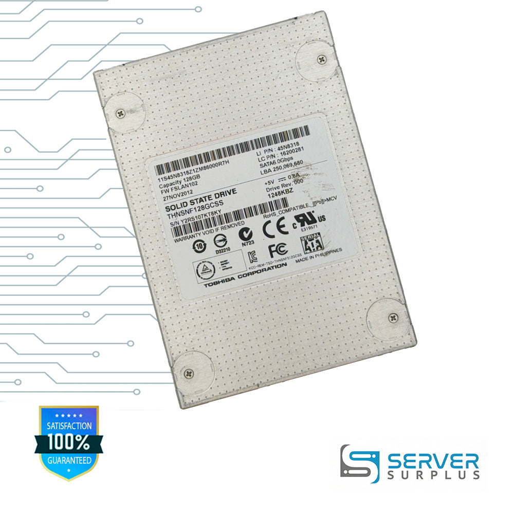 Lenovo 128GB SATA 6Gb/s 2.5 in Enterprise SSD | 16200281 | THNSNF128GCSS | 45N8318