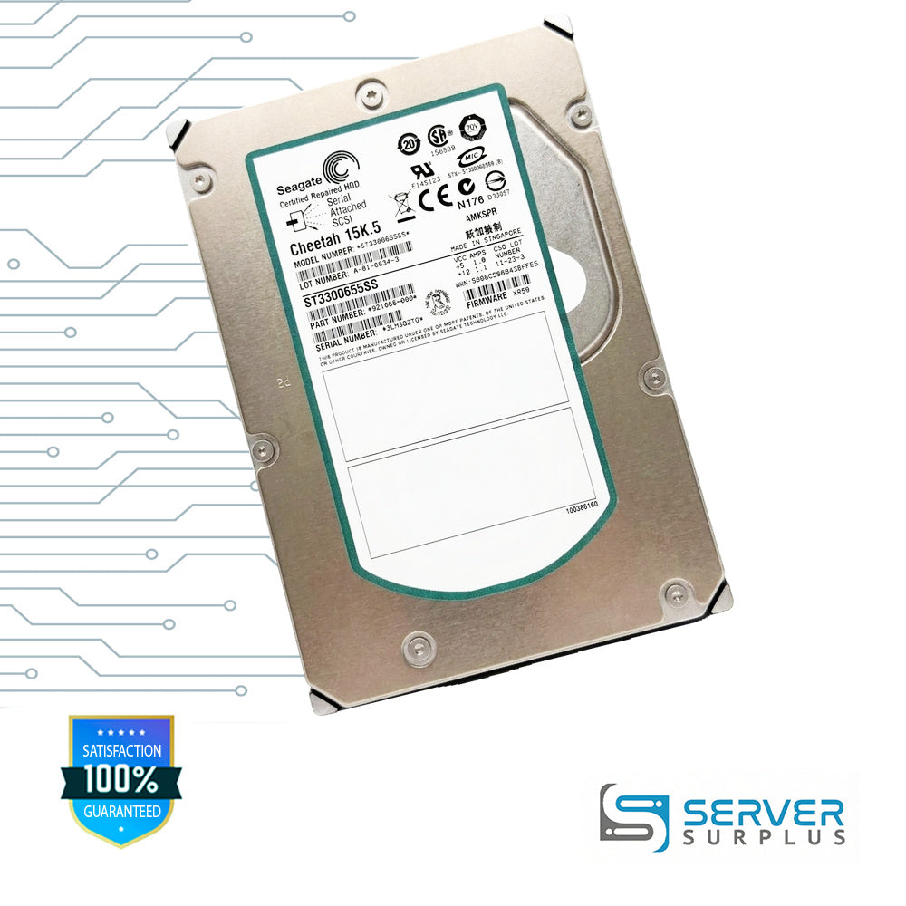 Seagate Cheetah 15K.5 SAS 3.5 in Enterprise HDD | ST3300655SS