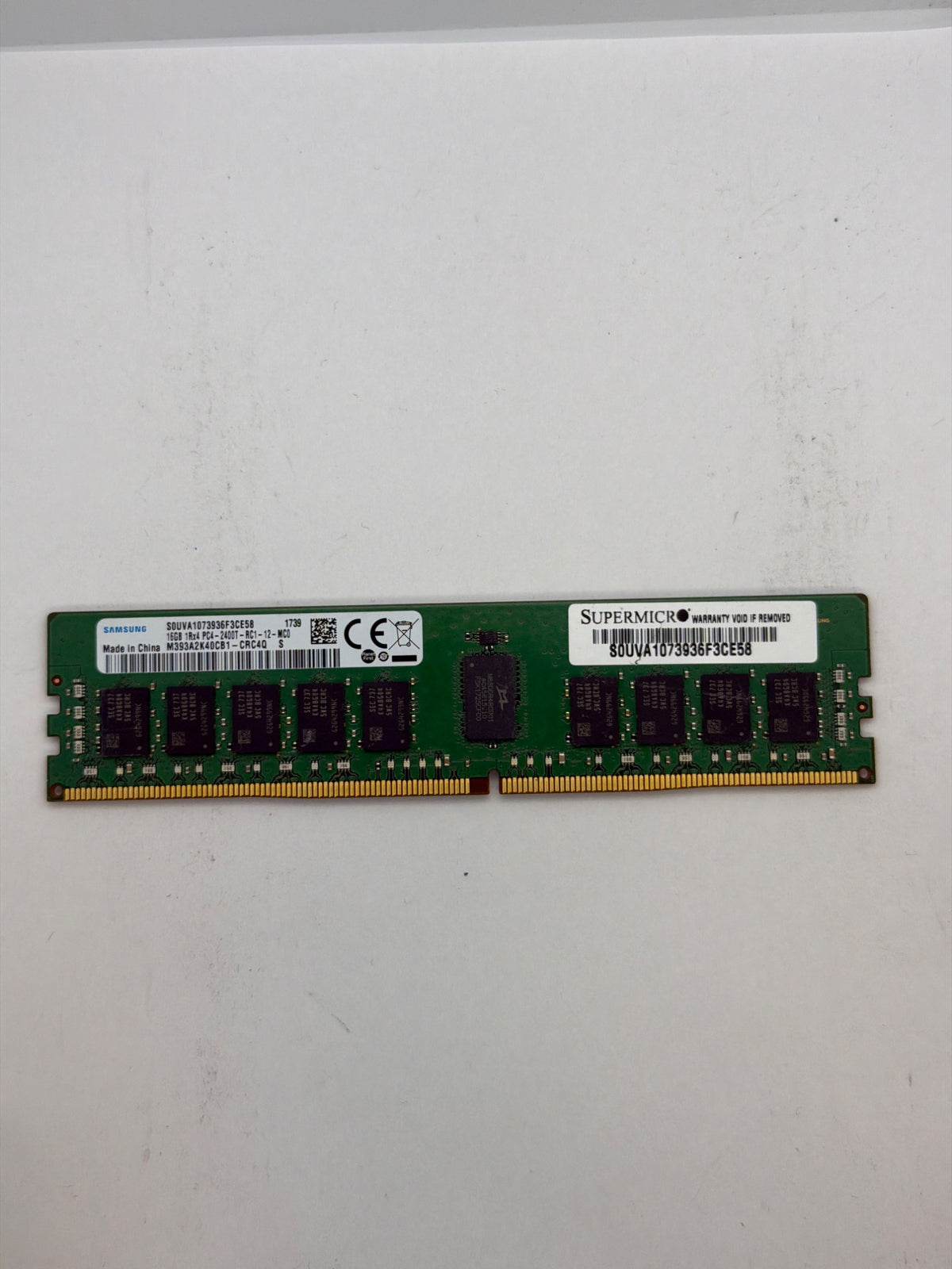 Samsung 16GB DDR4-2400 PC4-19200 1Rx4 ECC Registered 288-Pin RDIMM Server Memory | M393A2K40CB1-CRC4Q