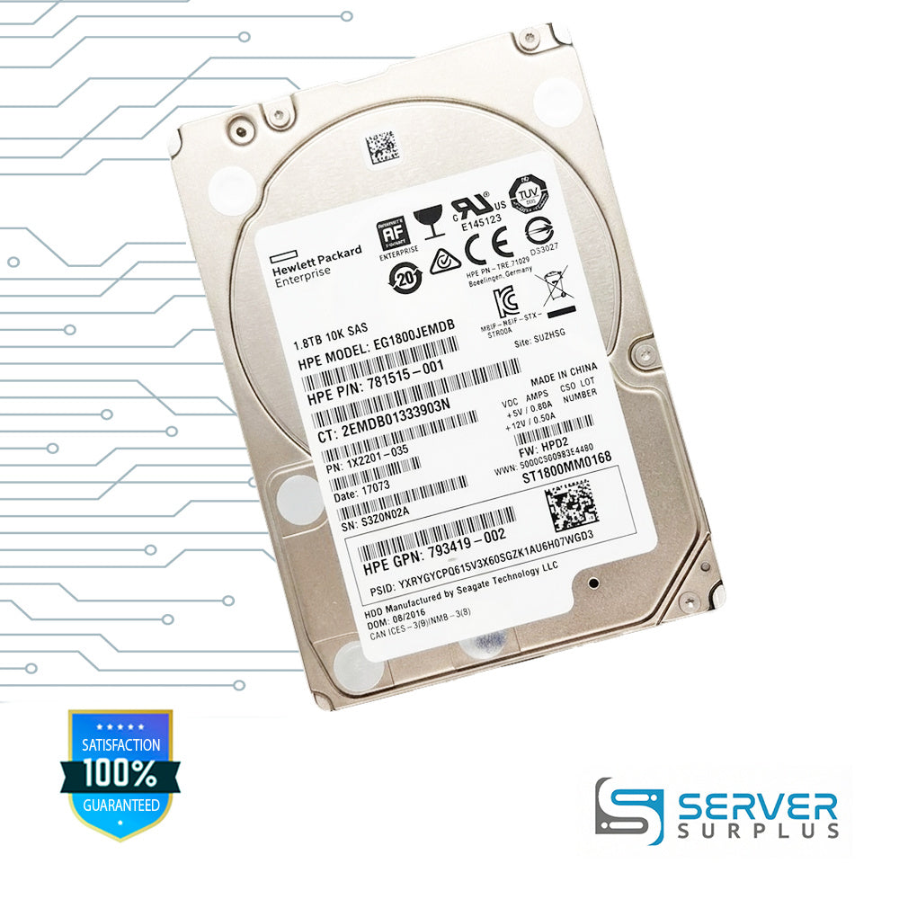 Seagate EG1800JEMDB 1.8TB SAS 10K 2.5 in Enterprise HDD | ST1800MM0168