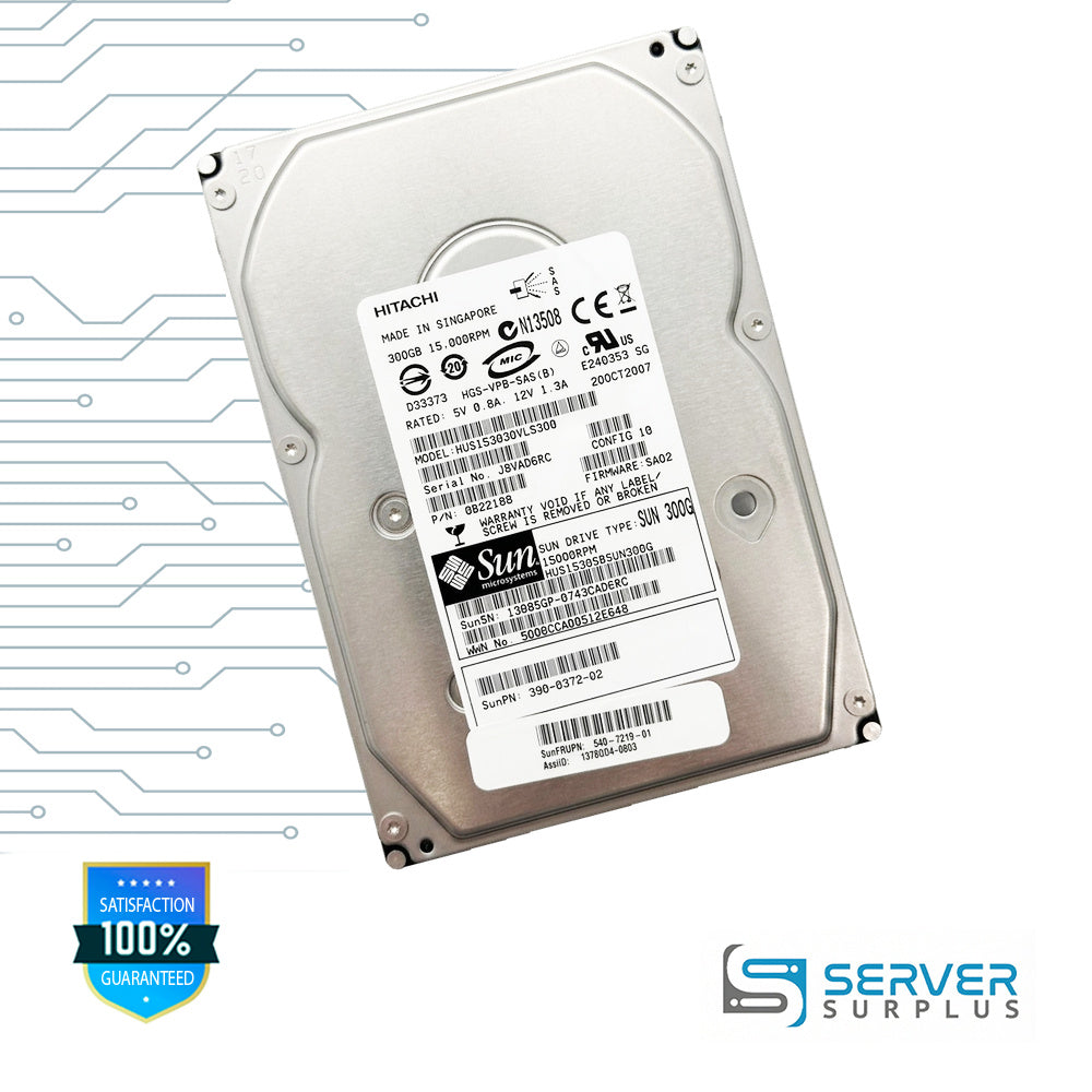 Hitachi HUS153030VLS300 300GB SAS 15000 RPM 3.5 in Enterprise HDD | 0B22188