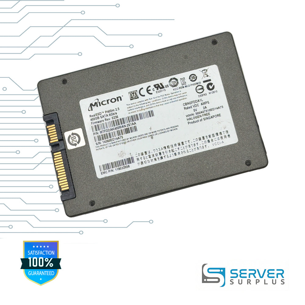EMC RealSSD P400m 400GB SATA 6Gb/s 2.5 in Enterprise SSD | 118032958 | MTFDDAK400MAN-2S1AA