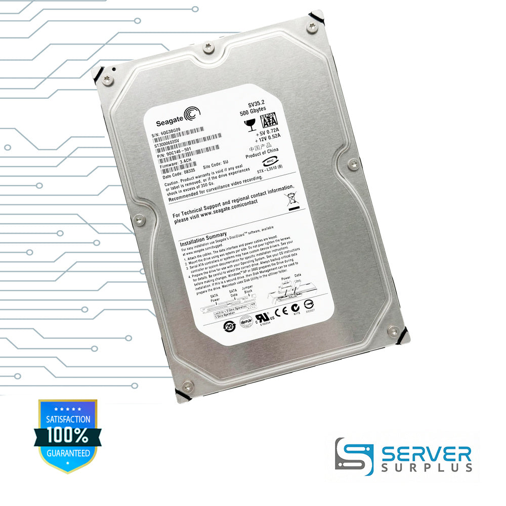 Seagate SV35.2 500GB SATA 3.5 in Enterprise HDD | ST3500630SV