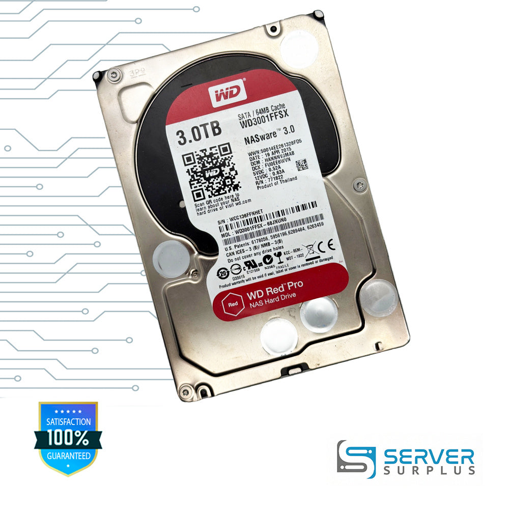 WD Red Pro 3TB SATA 3.5 in Enterprise HDD | WD3001FFSX