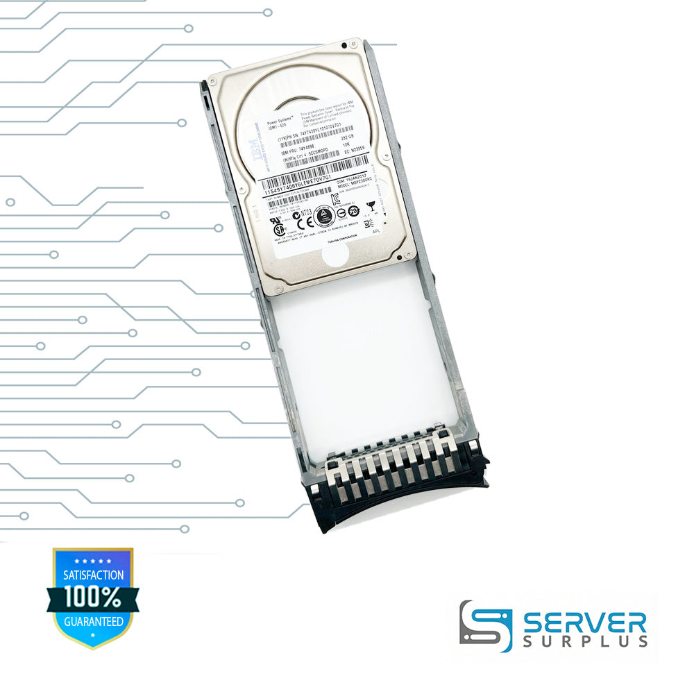 IBM 282GB SAS 10K 2.5 in Enterprise HDD | 74Y4898 | MBF2300RC | 74Y7439