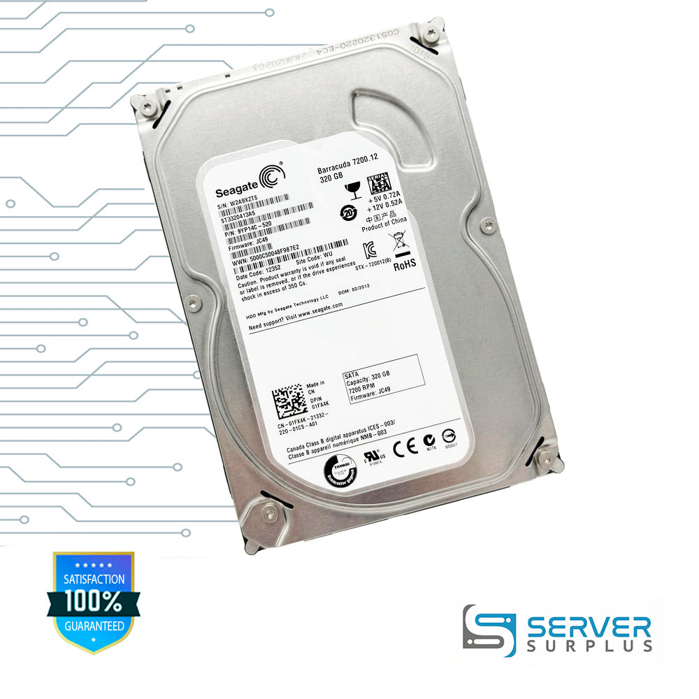 Seagate Barracuda 7200.12 320GB SATA 7200 RPM 3.5 in Enterprise HDD | ST3320413AS