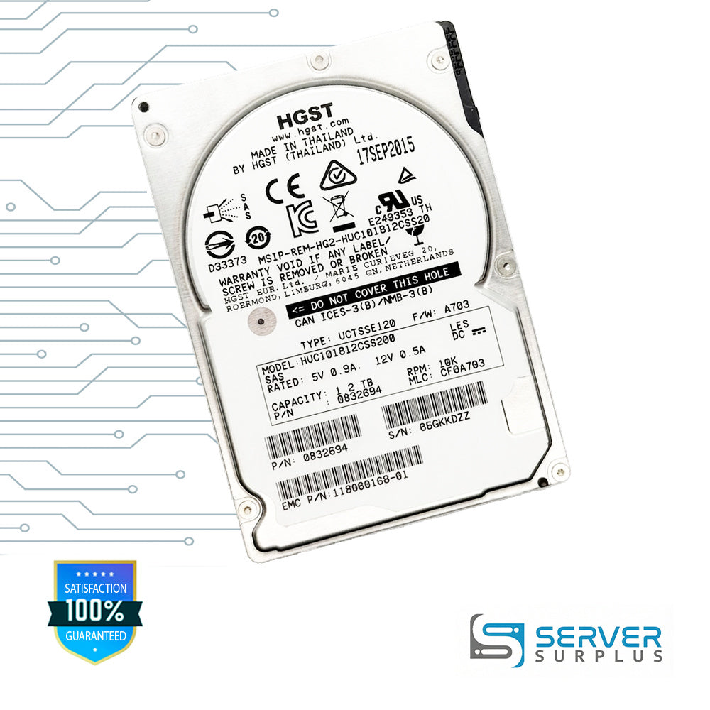 HGST HUC101812CSS200 1.2TB SAS 10K 2.5 in Enterprise HDD | 0B32694