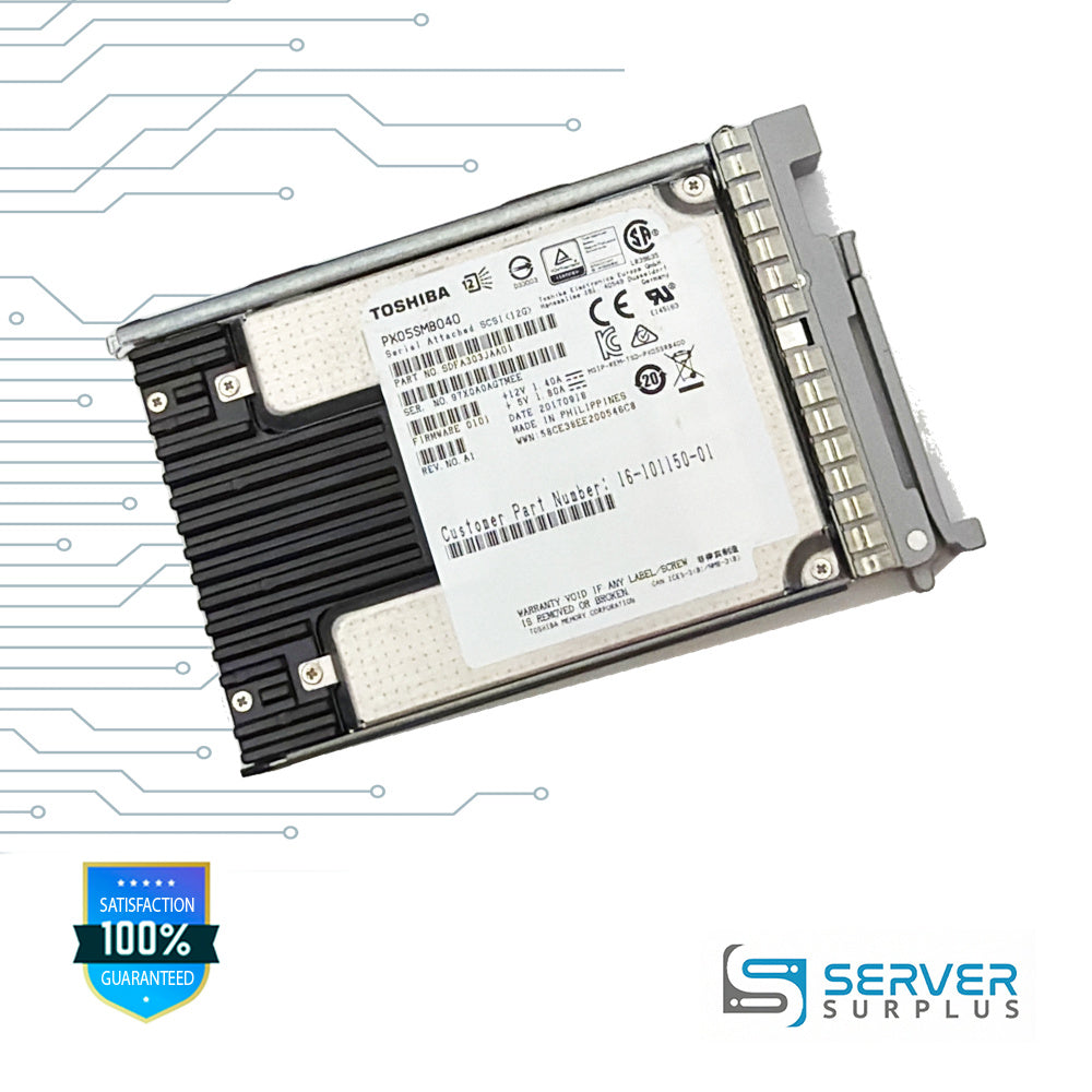 Toshiba PX05SMB040 400GB SAS 12Gb/s 2.5 in Enterprise SSD | SDFA303JAA01 | 16-101150-01