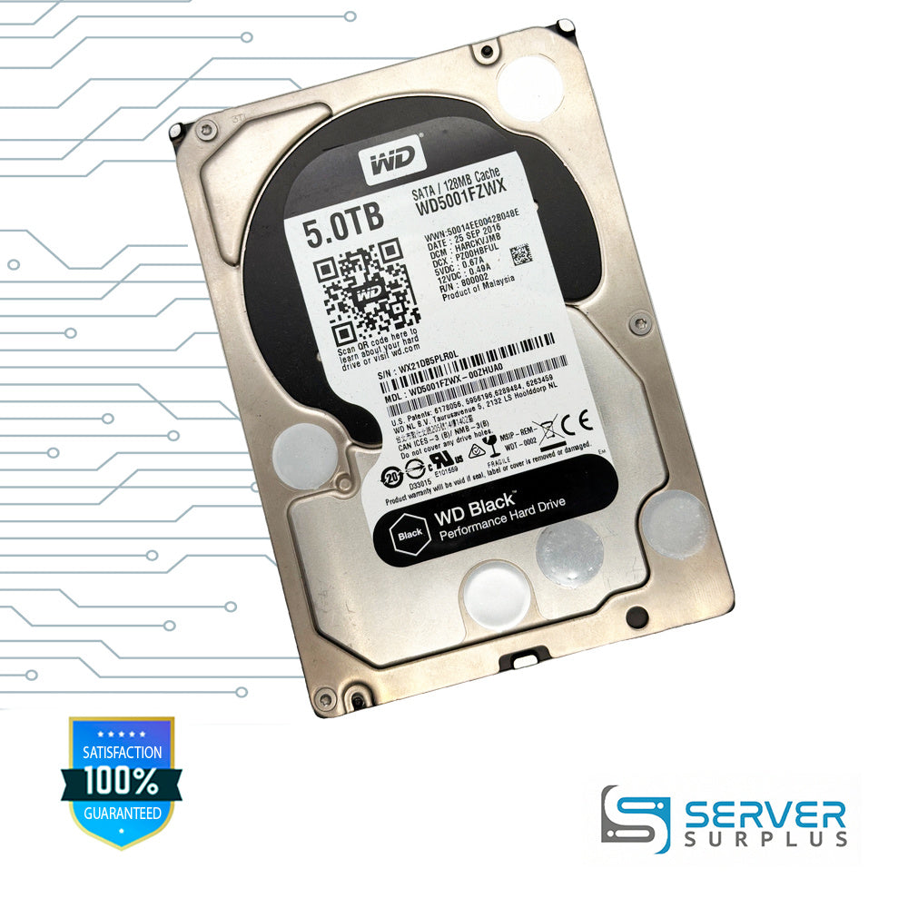 WD Black 5TB SATA 3.5 in Enterprise HDD | WD5001FZWX