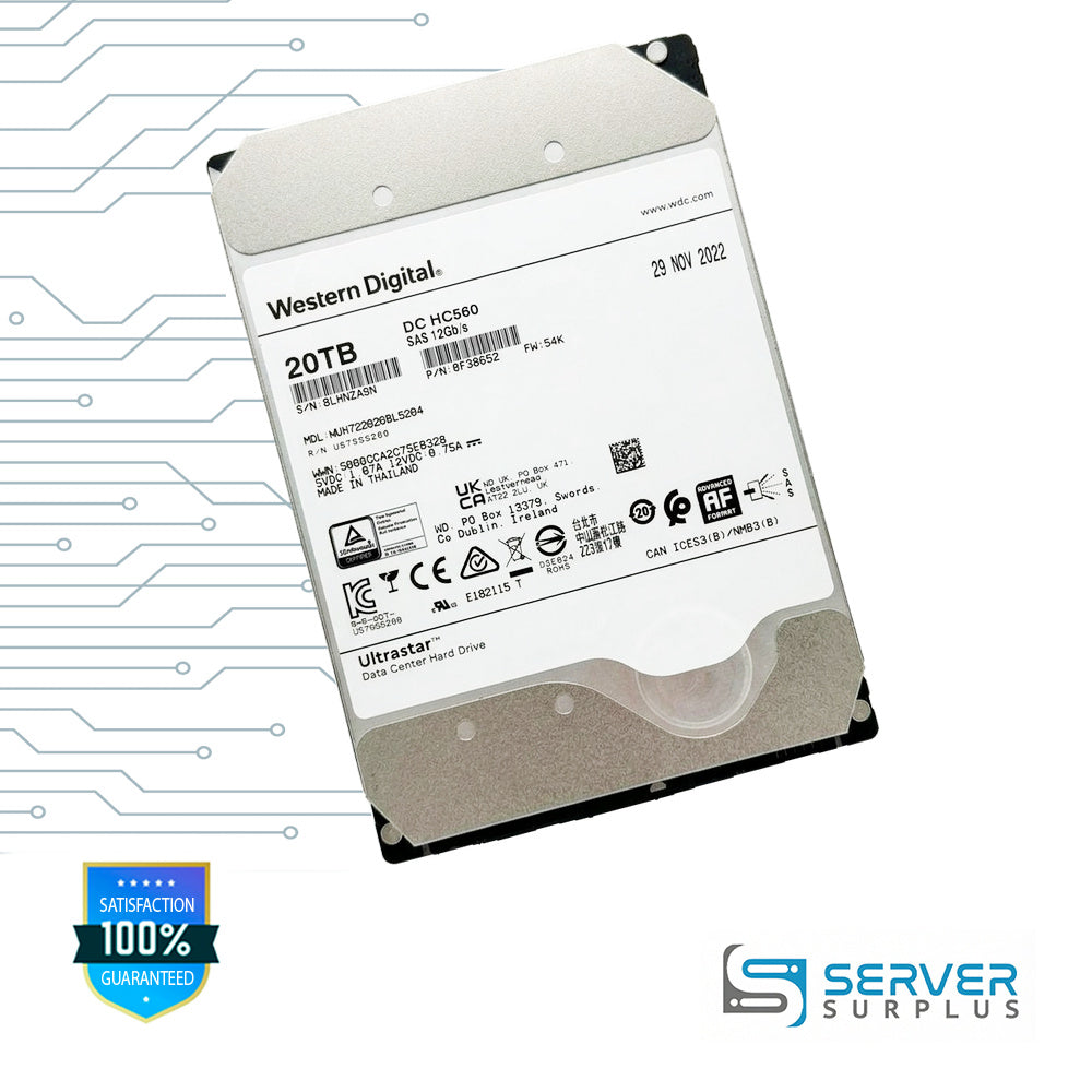 WD DC HC560 20TB SAS 12Gb/s 3.5 in Enterprise HDD | 0F38652